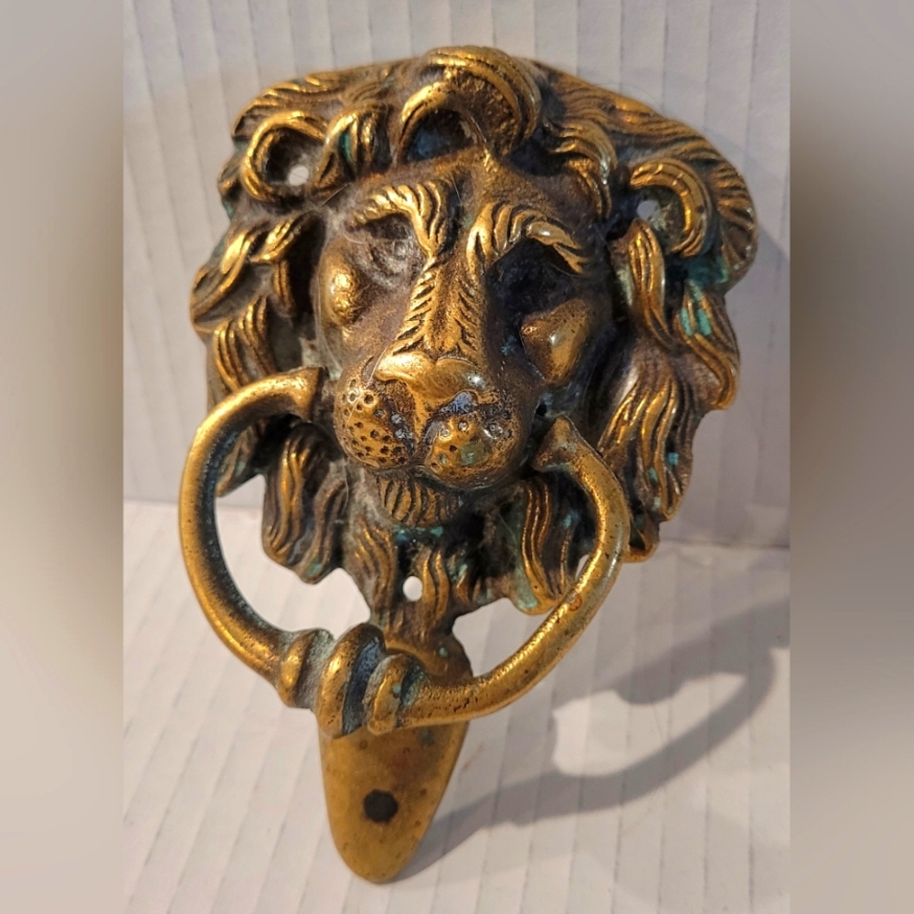 Antique Brass Lion door knocker
